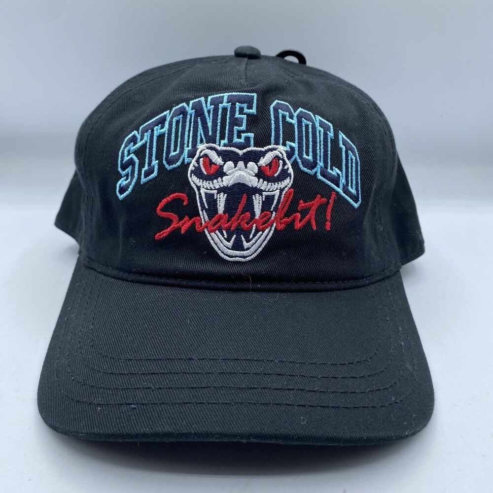 Stone Cold Snakebit Hat Men OSFA Snapback Black Steve Austin WWE W Legends NWT